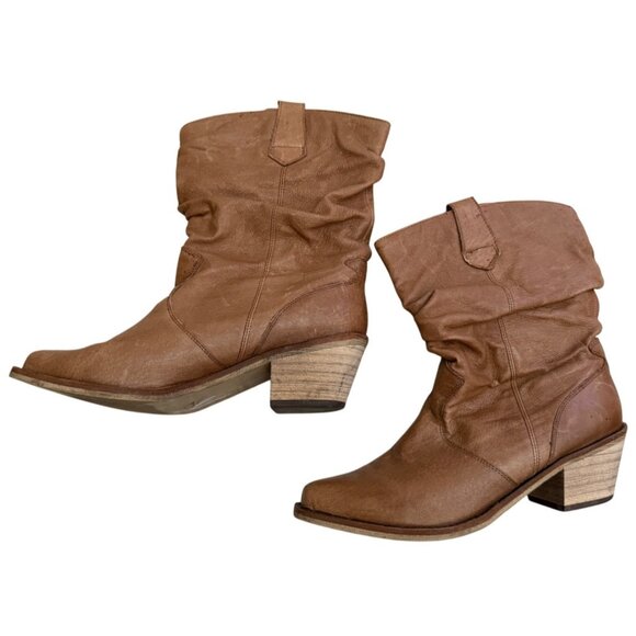 Steve Madden Womens P. Wesst Brown Leather Western Ankle Boots Size 6.5 - Picture 2 of 14